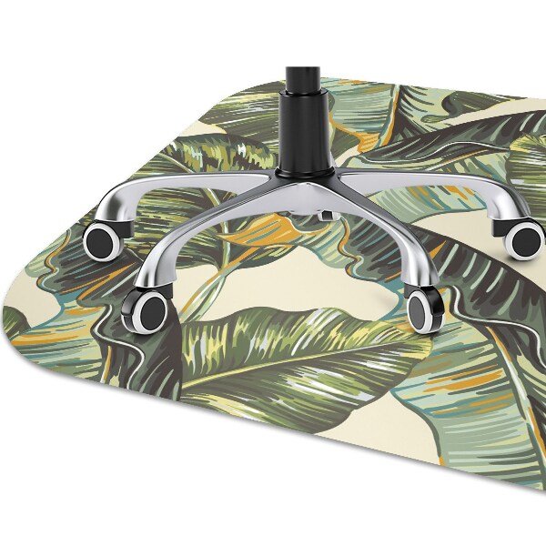 Office chair floor protector palm leaves