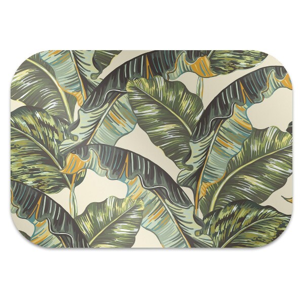 Office chair floor protector palm leaves