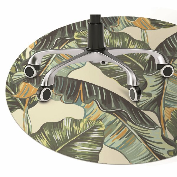 Office chair floor protector palm leaves