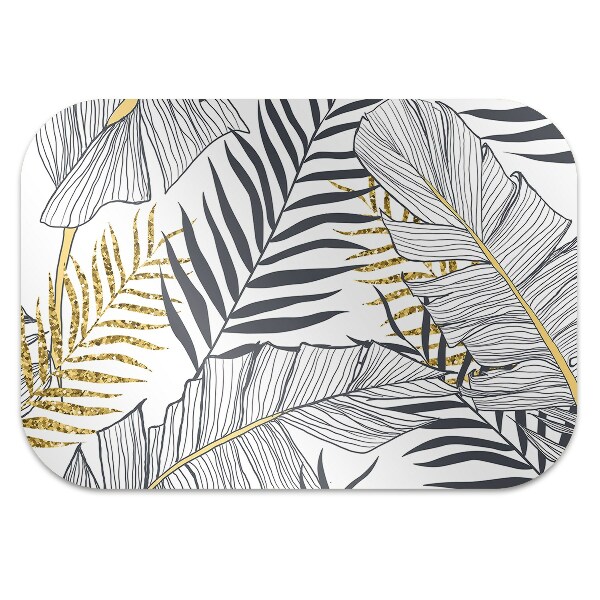 Computer chair mat golden leaves