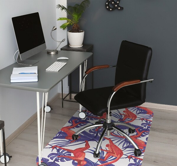 Office chair floor protector red monkey