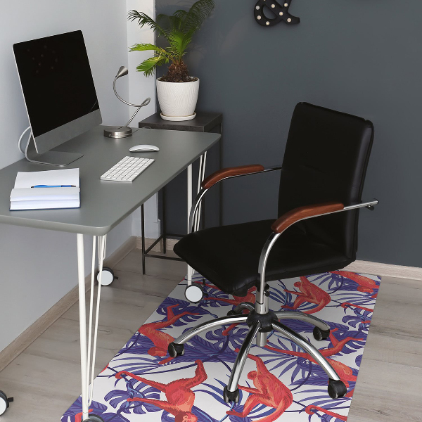 Office chair floor protector red monkey