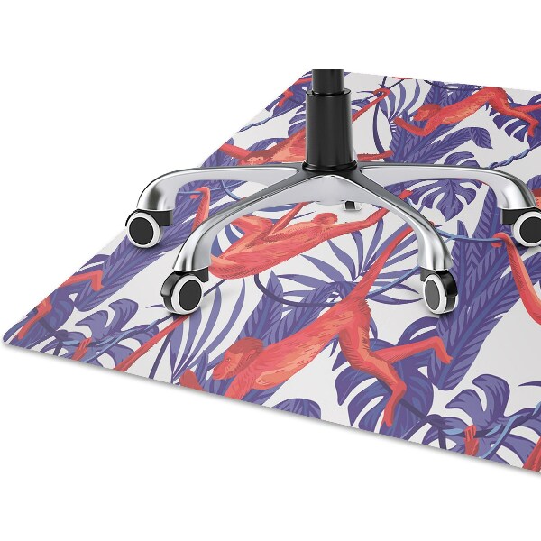 Office chair floor protector red monkey