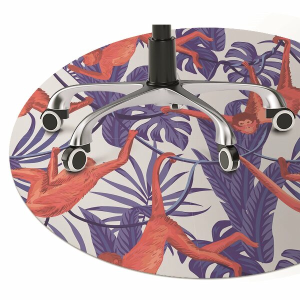Office chair floor protector red monkey