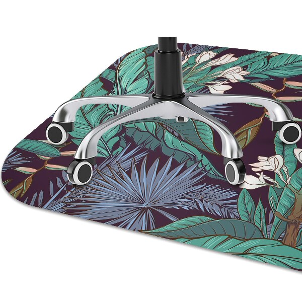 Office chair floor protector Tropical jungle