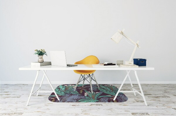 Office chair floor protector Tropical jungle