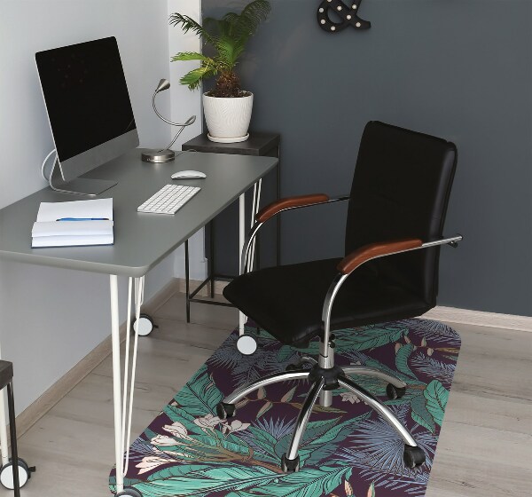 Office chair floor protector Tropical jungle