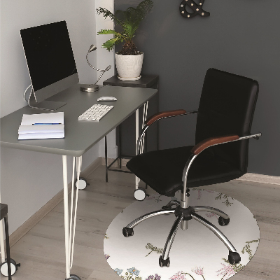 Office chair mat Spring flowers