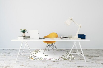 Office chair mat Spring flowers