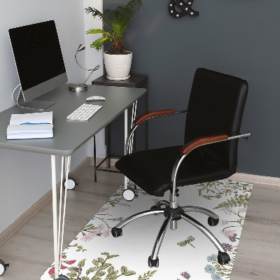 Office chair mat Spring flowers