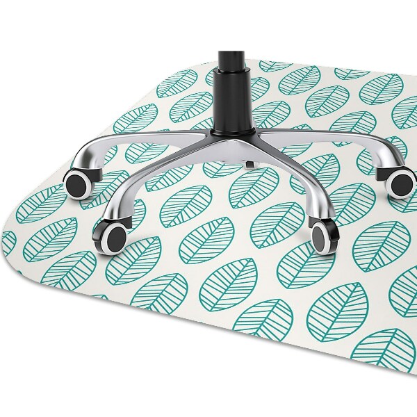 Office chair mat symmetrical leaves