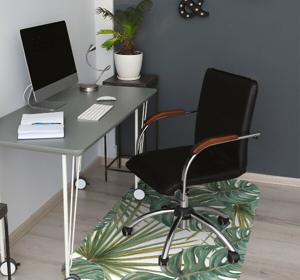 Office chair floor protector exotic plants