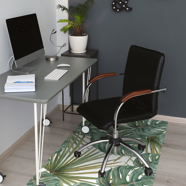 Office chair floor protector exotic plants
