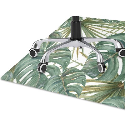 Office chair floor protector exotic plants