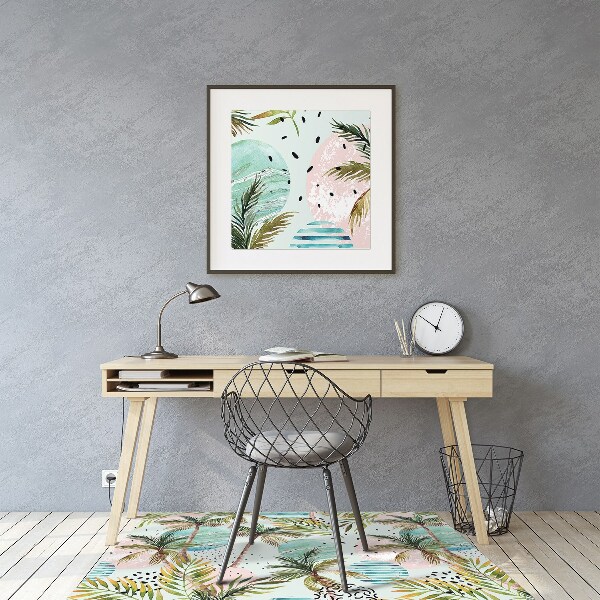Computer chair mat Hawaii palm