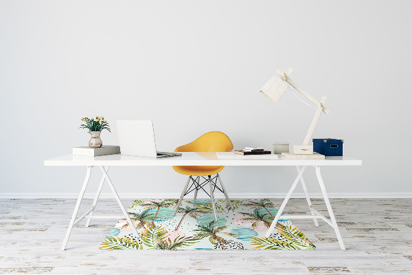 Computer chair mat Hawaii palm