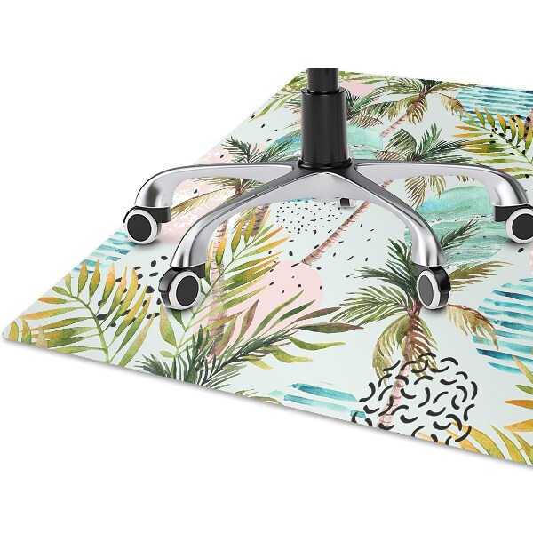 Computer chair mat Hawaii palm