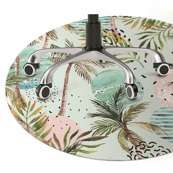 Computer chair mat Hawaii palm