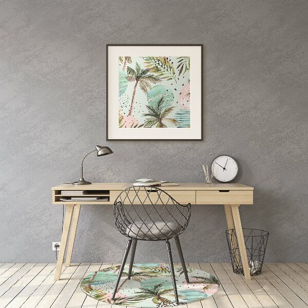 Computer chair mat Hawaii palm