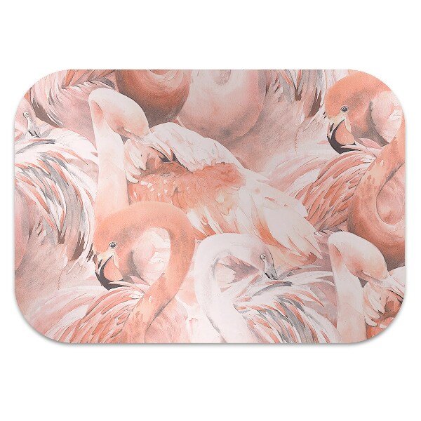 Office chair mat Flamingos