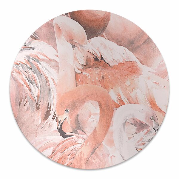 Office chair mat Flamingos