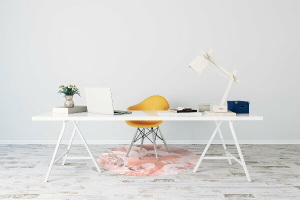 Office chair mat Flamingos