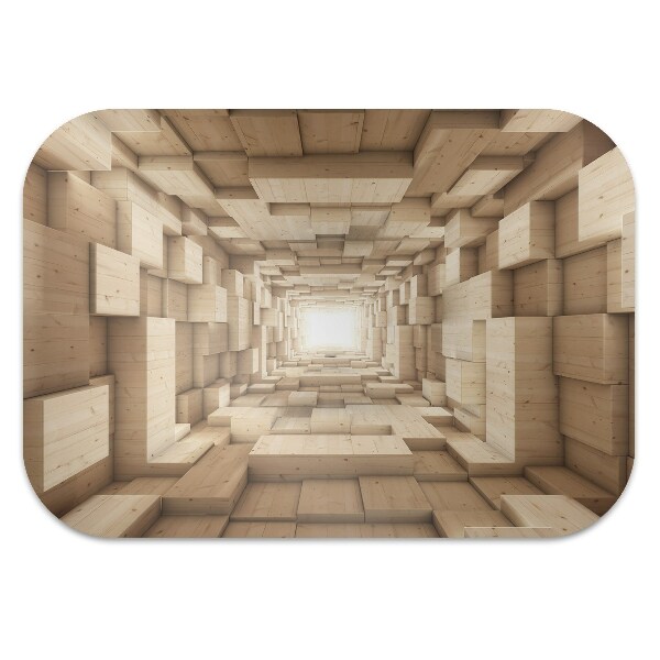 Office chair mat abstract wood