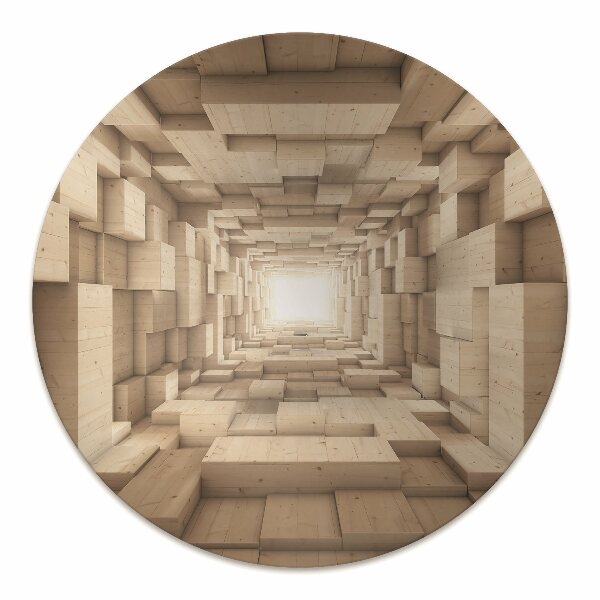 Office chair mat abstract wood