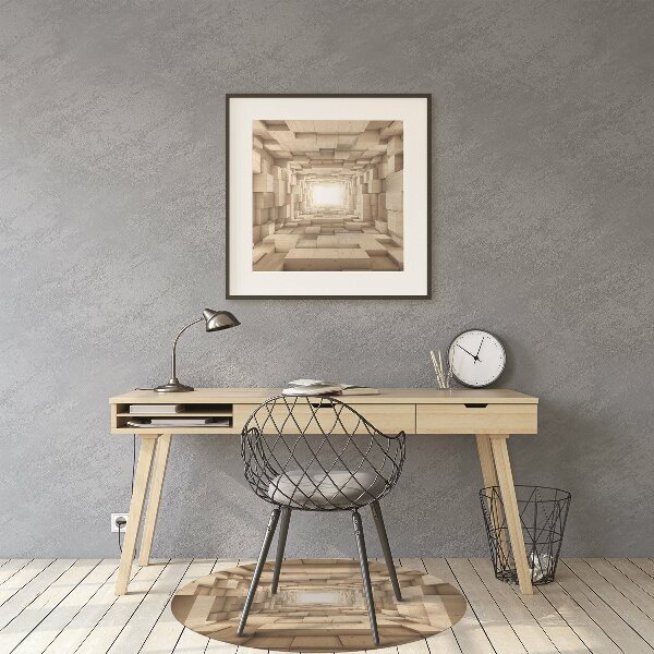Office chair mat abstract wood
