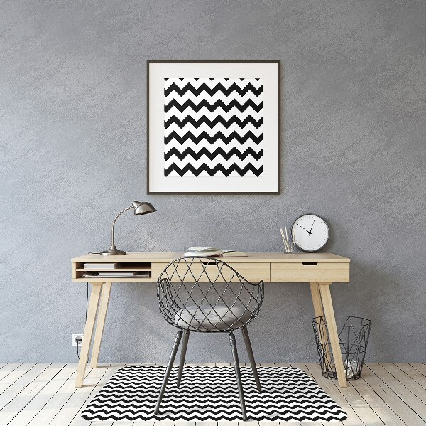 Office chair mat black trail