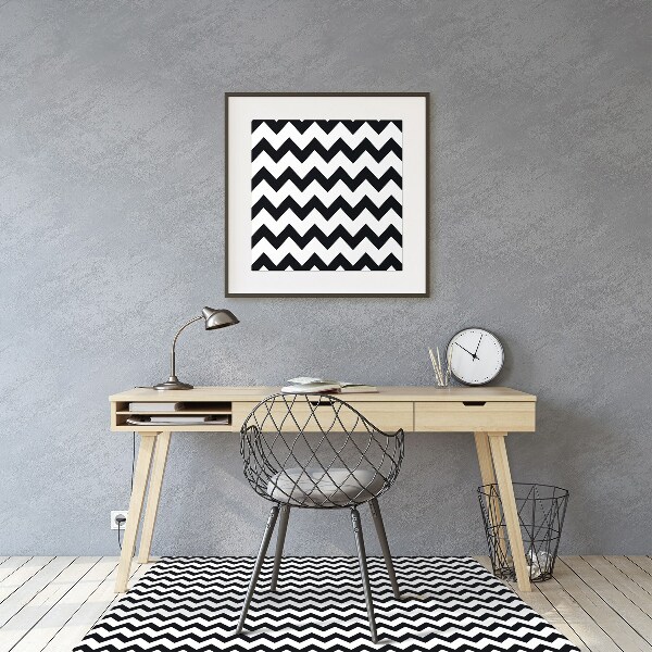 Office chair mat black trail