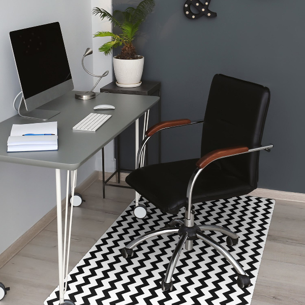 Office chair mat black trail