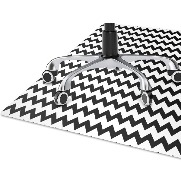 Office chair mat black trail