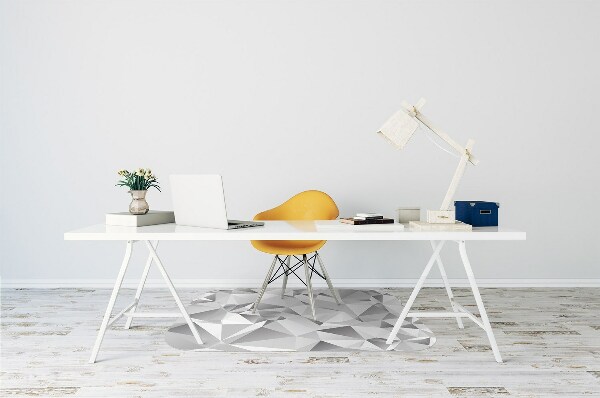 Chair mat floor panels protector Abstraction gray