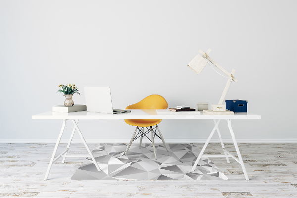 Chair mat floor panels protector Abstraction gray