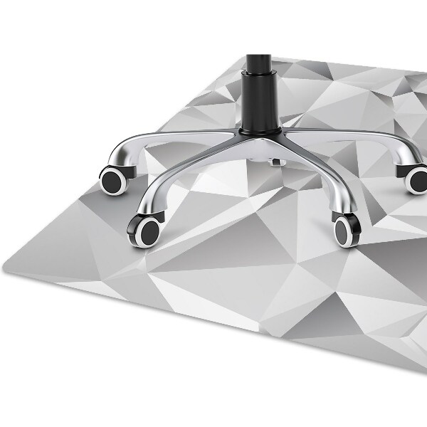 Chair mat floor panels protector Abstraction gray