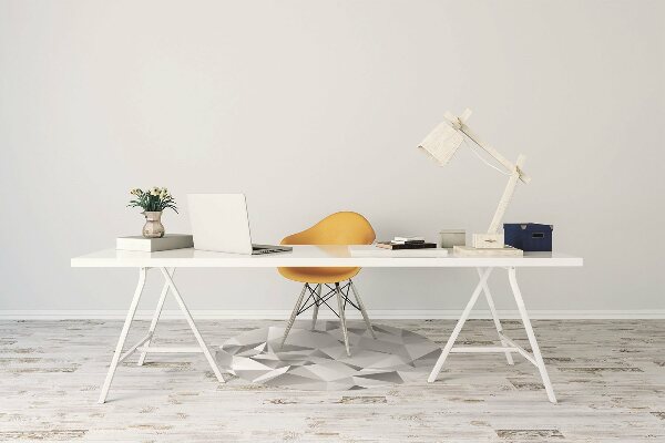 Chair mat floor panels protector Abstraction gray