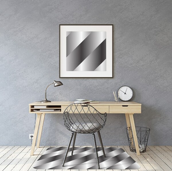 Office chair mat metallic basket
