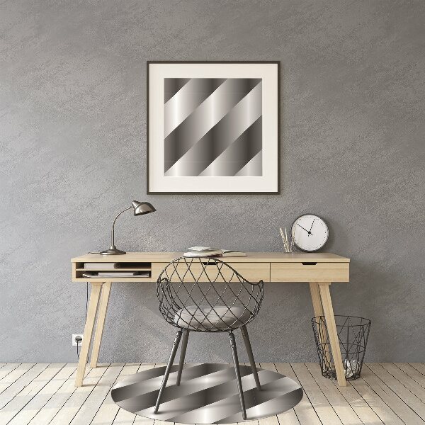 Office chair mat metallic basket