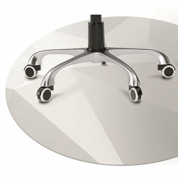 Chair mat floor panels protector Abstraction White