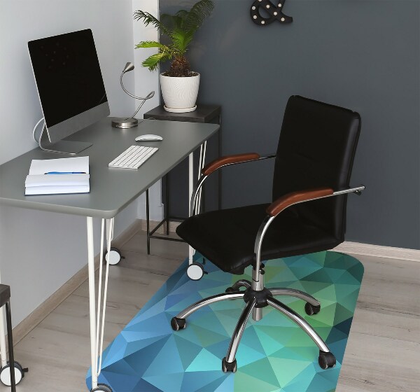 Computer chair mat Abstraction blue