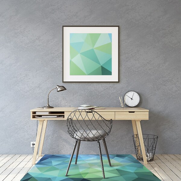 Computer chair mat Abstraction blue