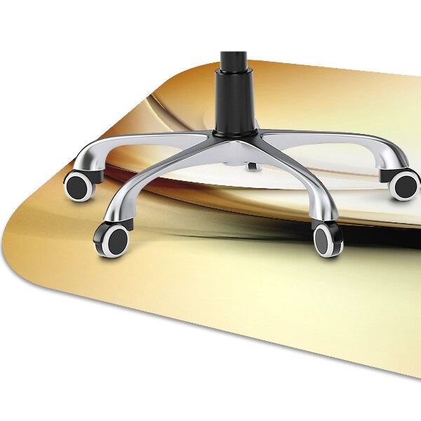 Office chair floor protector abstraction beige