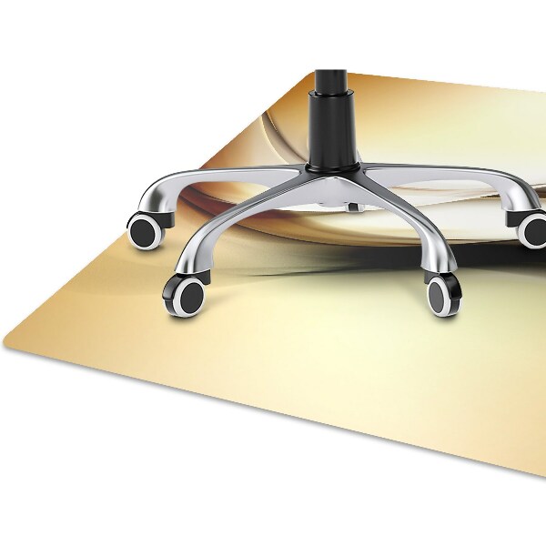 Office chair floor protector abstraction beige