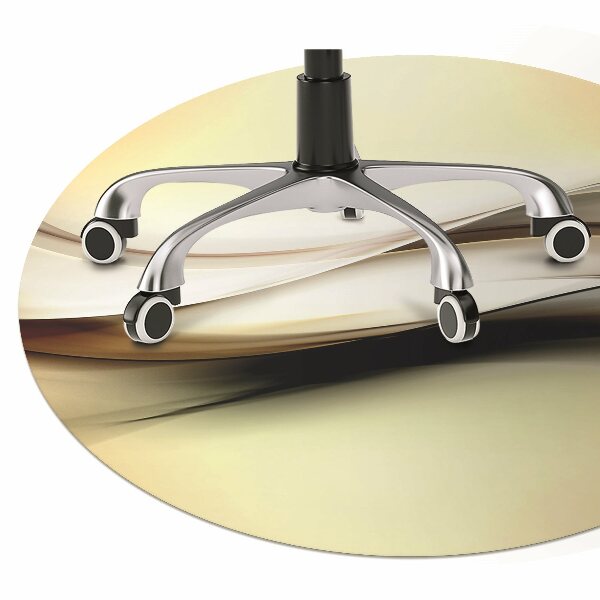 Office chair floor protector abstraction beige