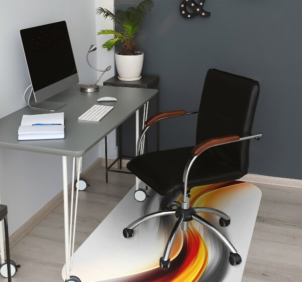 Computer chair mat Abstraction orange