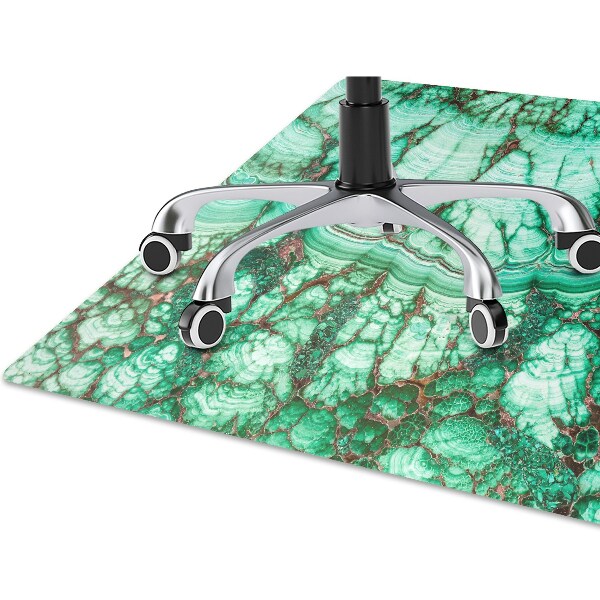 Desk chair mat Marble turquoise