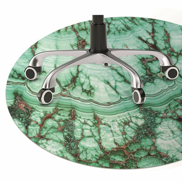 Desk chair mat Marble turquoise