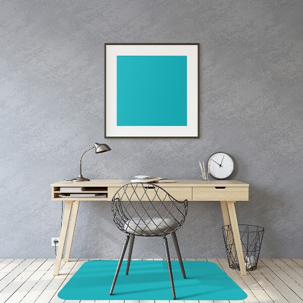 Desk chair floor protector Color dark turquoise