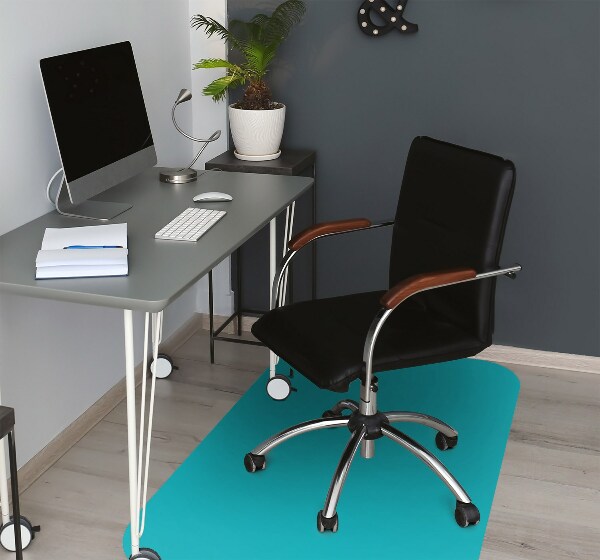Desk chair floor protector Color dark turquoise